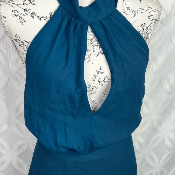 YUMI KIM Keyhole Halter Starlet Backless High Slit Maxi Cocktail Gown NWT - Picture 6 of 11